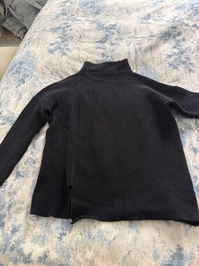 French Connection Black Ribbed Turtleneck Sweater